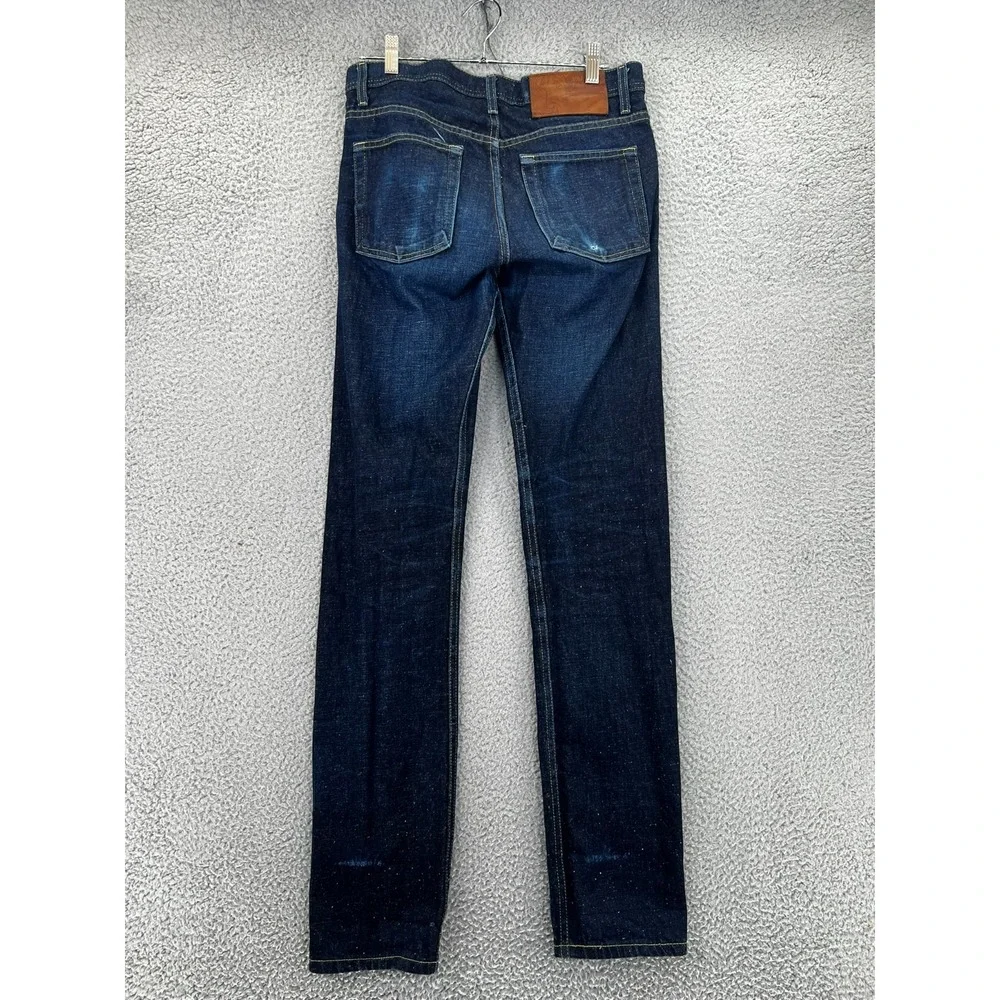 Naked & Famous Jeans Men‎ 30 (Fits 30x34) Stretch Buttonfly Whiskers Medium Wash